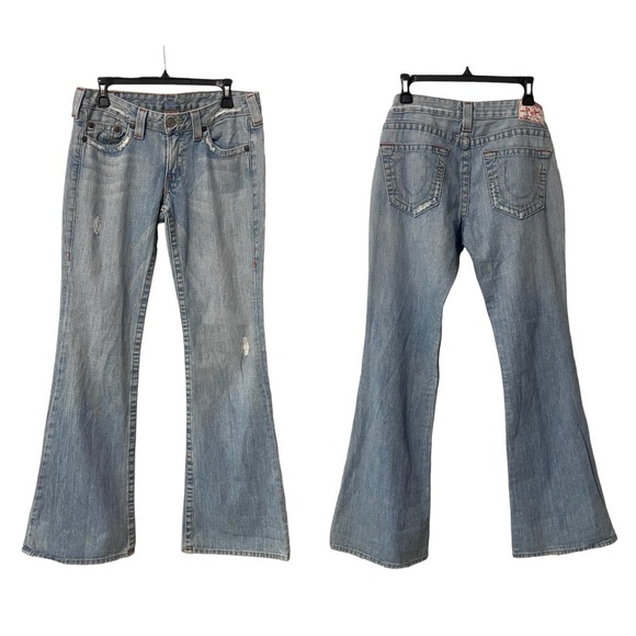 True Religion Denim - True Religion Flare Bobby Jeans Light Wash Size 31